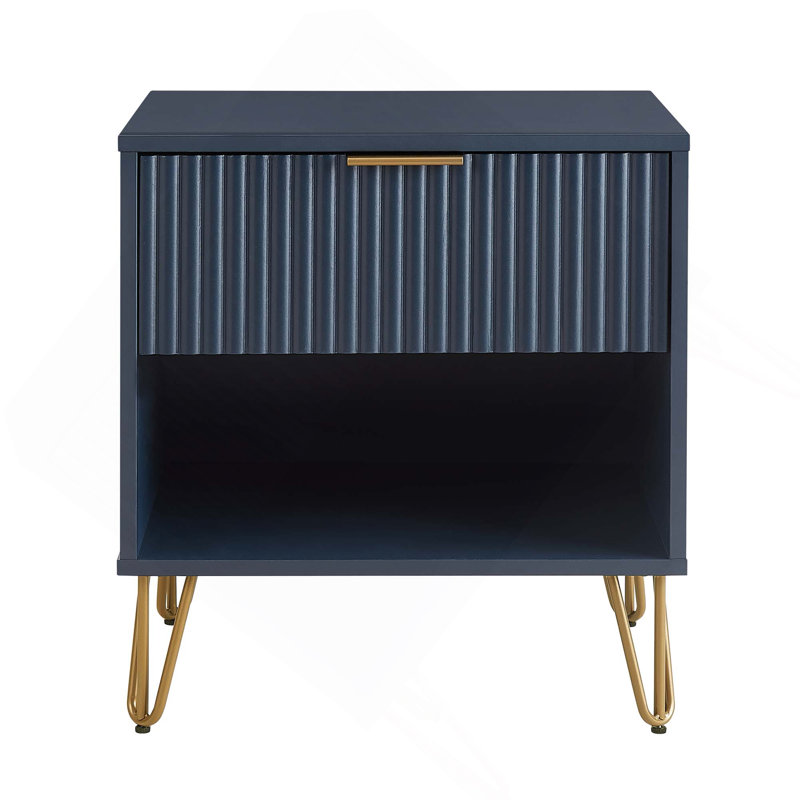 Table de chevet bleu nuit, Bleu très foncé