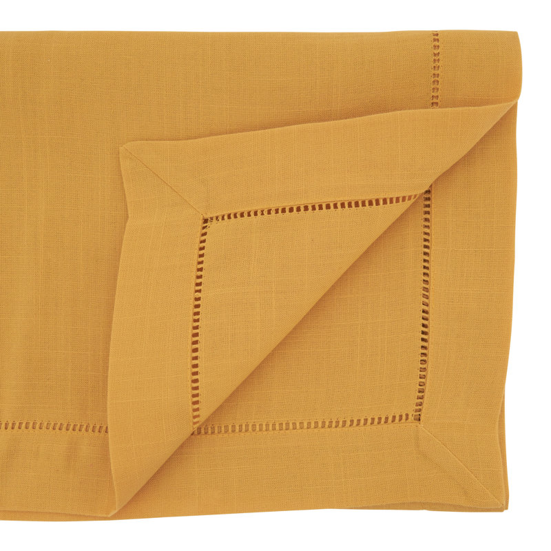 Emmeline Solid Colour Table Runner, Yellow, 90" x 16"