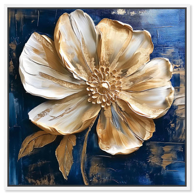 Or sur toile sérénade dorée, art floral élégant par Art Remedy