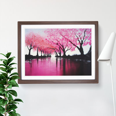 Cherry Blossom Tree Park - Single Picture Frame Painting