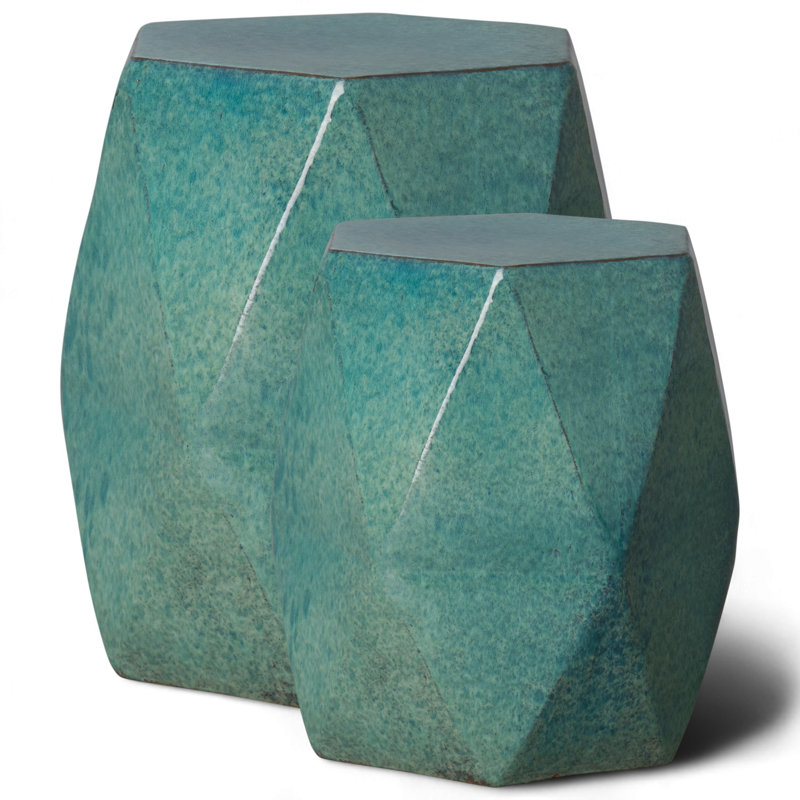 Tabouret de jardin en céramique Clesha