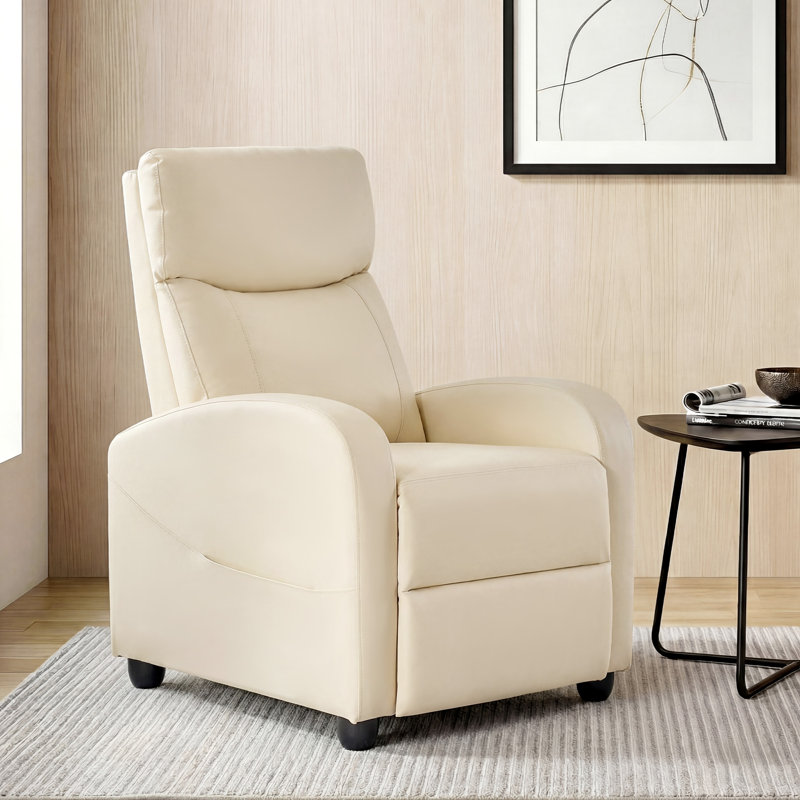 Nailea 25.2" Wide Standard Recliner, Beige