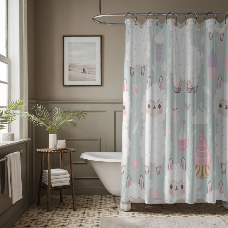 Rideau de douche 1 pièce Soft Alpaca, H 74 po x l 71 po