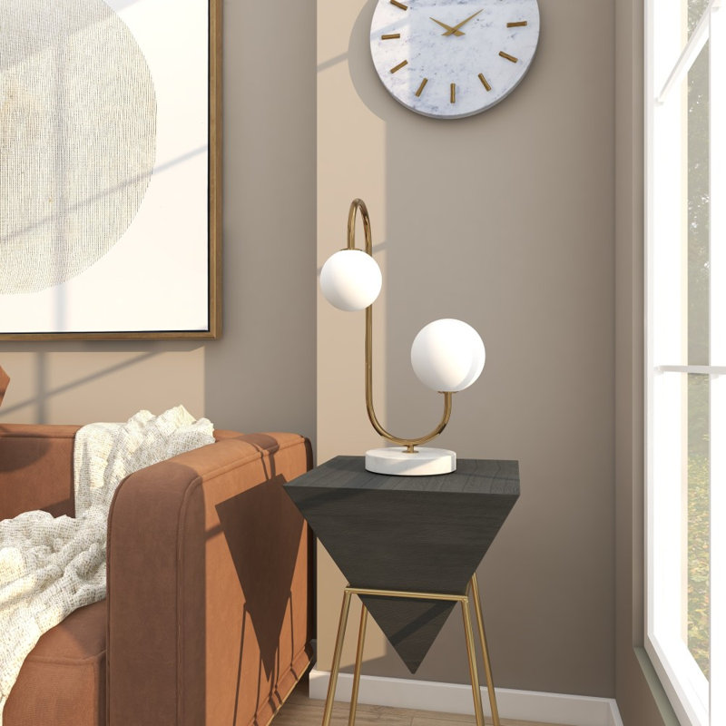 Ariza Novelty Lamp, Gold, 18.45'" H x 9.9" W x 11" D