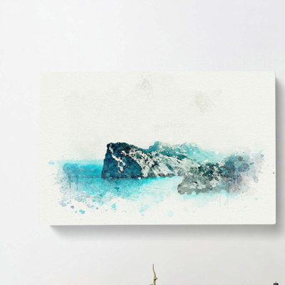Rock Formations In Spain In Abstract - Wrapped Canvas