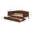 Wood Twin Daybed With Trundle Medium Walnut