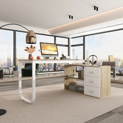 Stockseth L-Shaped Desk by 17 Stories