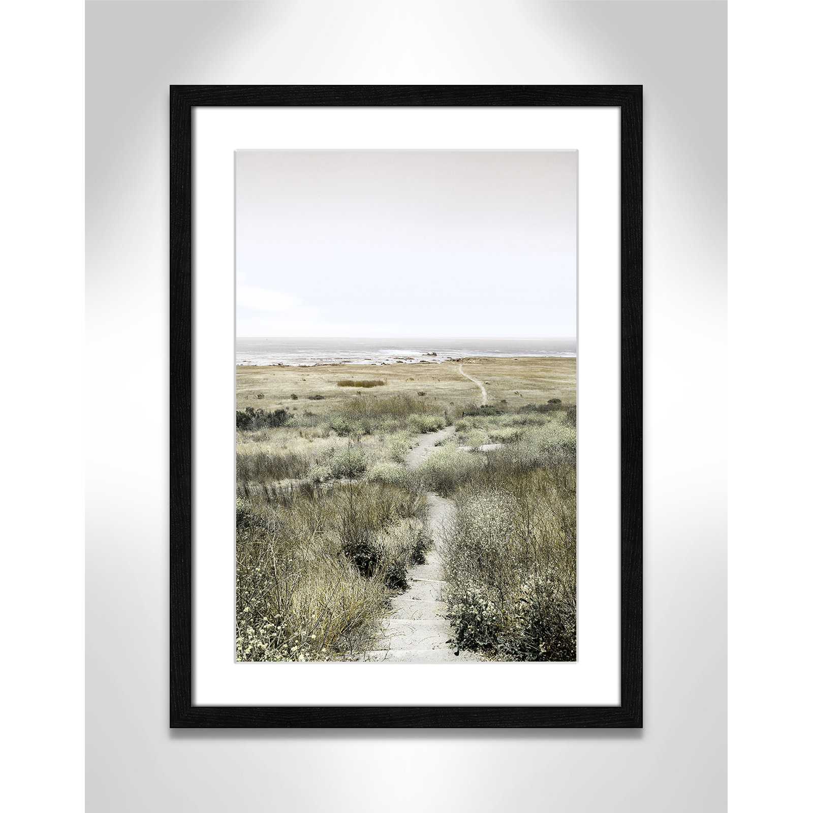 Toscani "Footpath to Paradise" Print, 17 W x 23 H x 0.75 D, Black Wood Grain