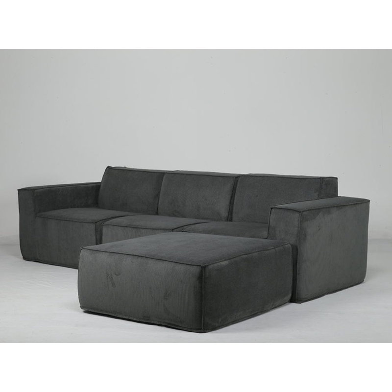 3 Seater Corduroy Sofa & Chaise