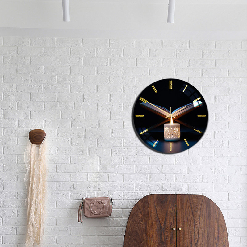 Horloge murale 3D en acrylique, au design épuré, idéale pour la chambre, le salon ou la décoration intérieure.