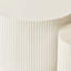 Ensemble de tables basses gigognes à rayures Wave pour salon, chambre à coucher, beige (ensemble de 2 pièces)-125542192