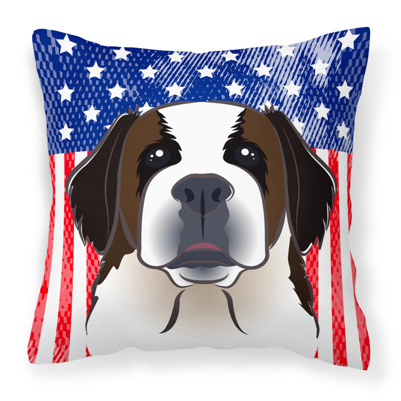  Coussin 14 "American Flag, 18 po x 18 po, Saint-Bernard