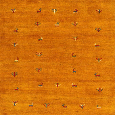 Tapis jaune à motif abstrait Windmere