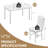 4 - Person Faux Marble Top Four Leg Dining Set-434905221-415357296