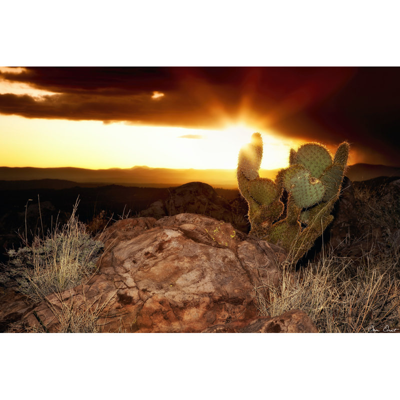 Sunset In The Desert V - Wrapped Canvas Print, 30cm H x 46cm W x 3.8cm D