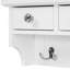 Meuble-lavabo mural flottant, blanc, tiroirs, pochettes, crochets, miroir 31,7 po