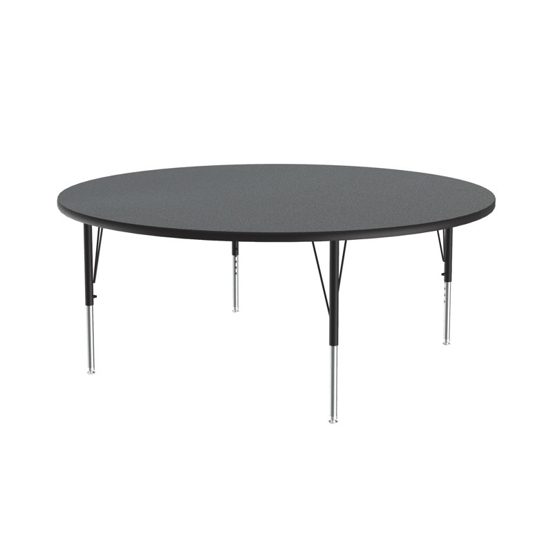 Table d'activité circulaire à hauteur ajustable, Granit Montana, H 29 po x L 60 po x l 60 po