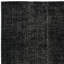Tapis turc en laine fait à la main 5,7 x 9 pi. Tapis noir rétro surteint pour maison moderne