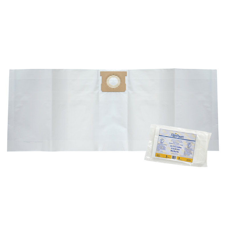Sac filtrant de rechange standard, H 1 po x L 10 po x P 15 po