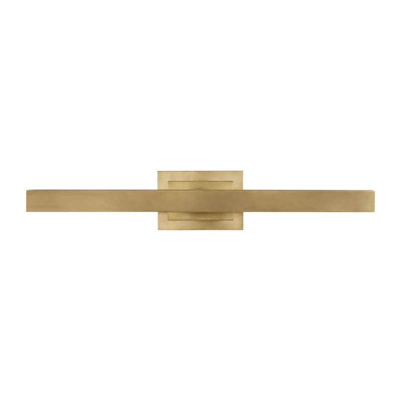 Bau Dimmable LED Wall Mounted Picture Light, Natural Brass, 3" H x 30" W x 8" D