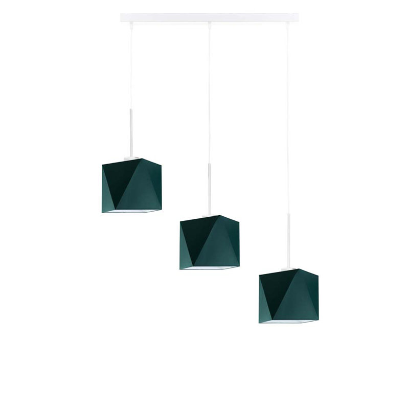 Deneise 3 - Light Kitchen Island Pendant, White, Green