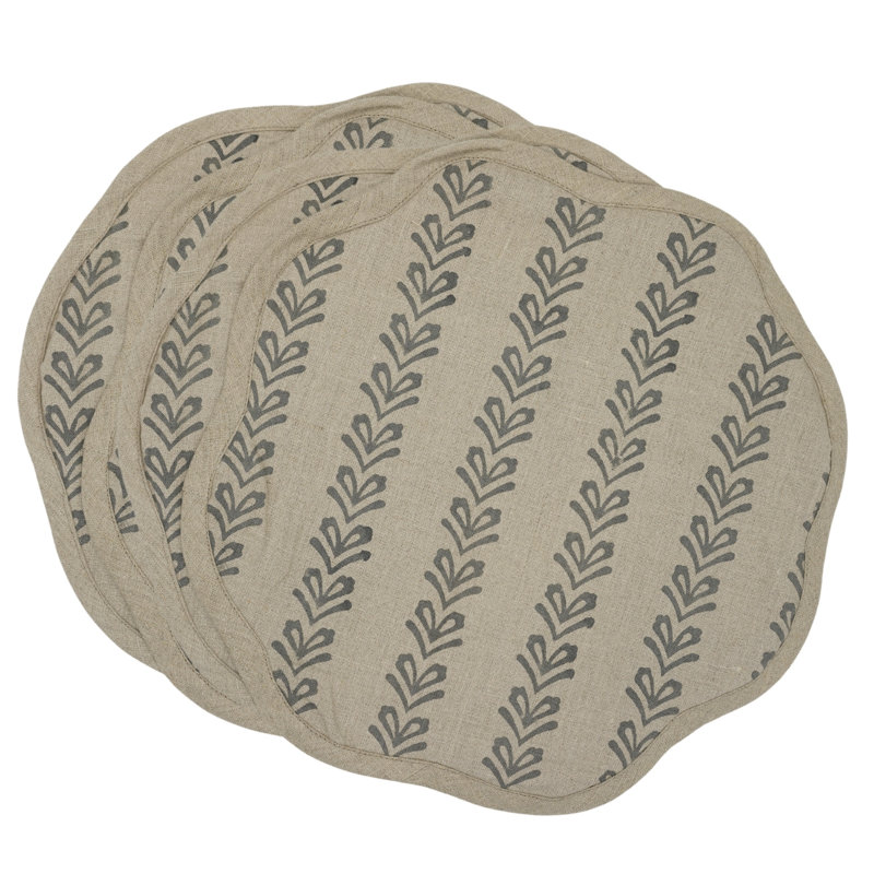 Napperon festonné à motif de blocs 15 "Fab tribine - Flèche tribale