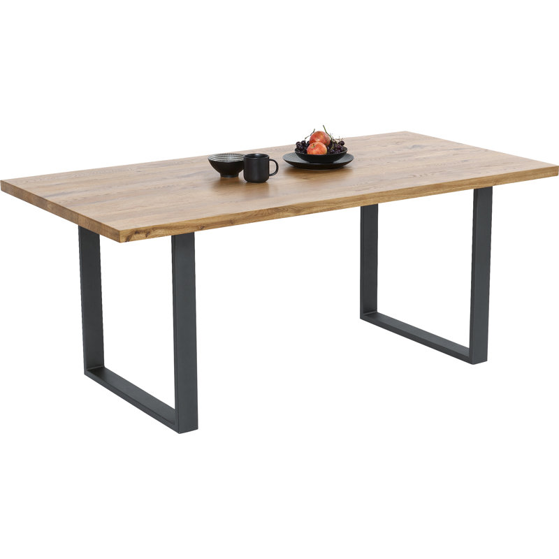 Table Jackie Oak, 76cm H x 160cm L x 80cm W, Black