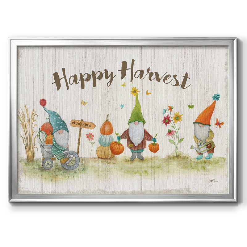 Toile tendue avec châssis Gnome Harvest, Toile argentée avec cadre flottant, H 30 po x l 44 po x P 1,5 po