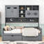 Lit de jour en bois avec deux tiroirs, tablettes et armoire tout-en-un-1529632604-1529632606