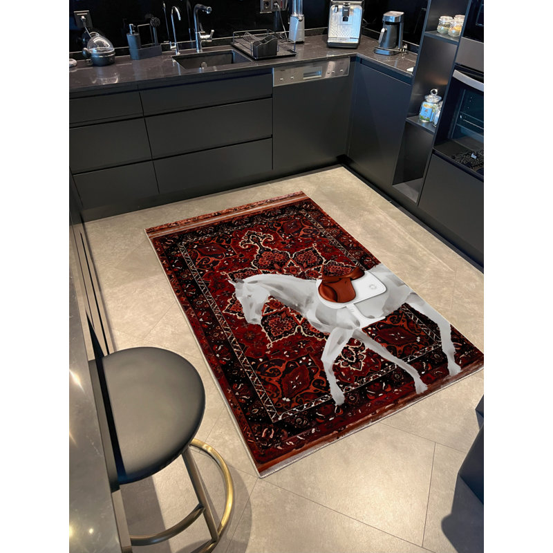 Tapis intérieur / extérieur rectangulaire Rosicela, Rectangle 5 pi 1 po x 7 pi 10 po