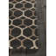 Tapis en laine touffeté à la main à motif de cercles géométriques noirs et bruns Preston Authentic-24361500