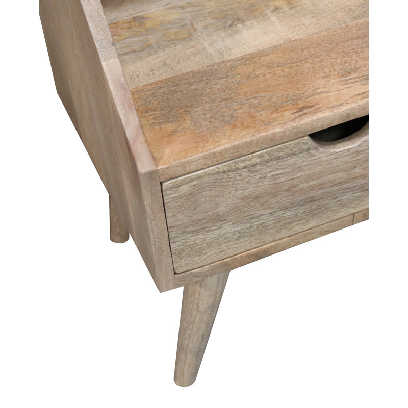 Rousseau 40cm W Solid Wood Bedside Table