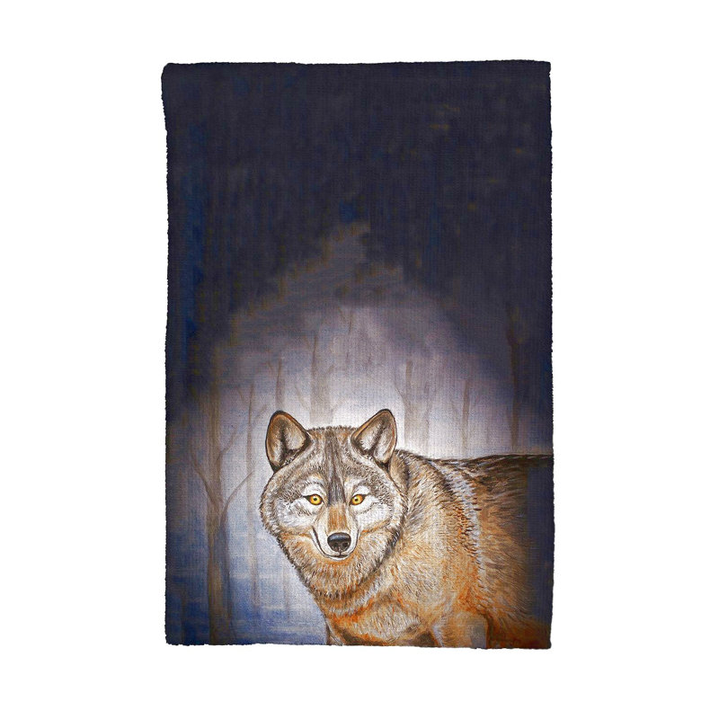Serviette de thé loup