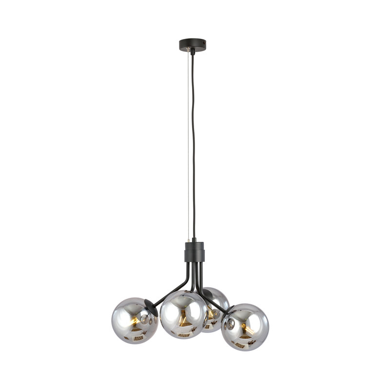 Jelks 4 - Light Black Unique/Statement Pendant, Graphite