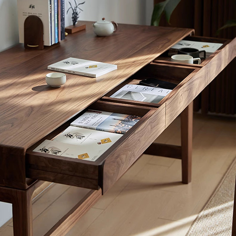 Nordic style solid wood study desk