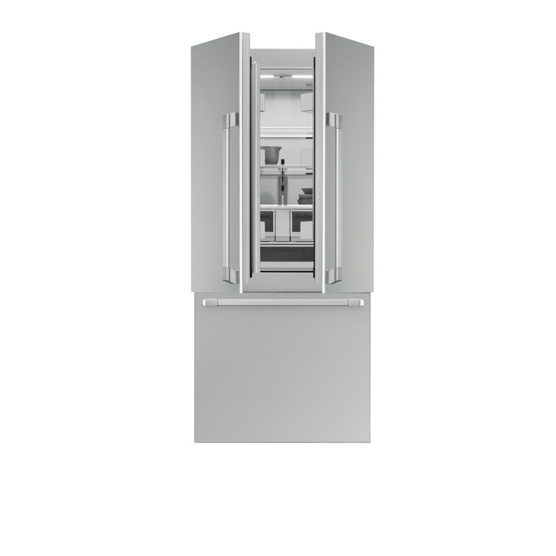 36' Built-In French Door Refrigerator, Panel Ready with SteelCool 