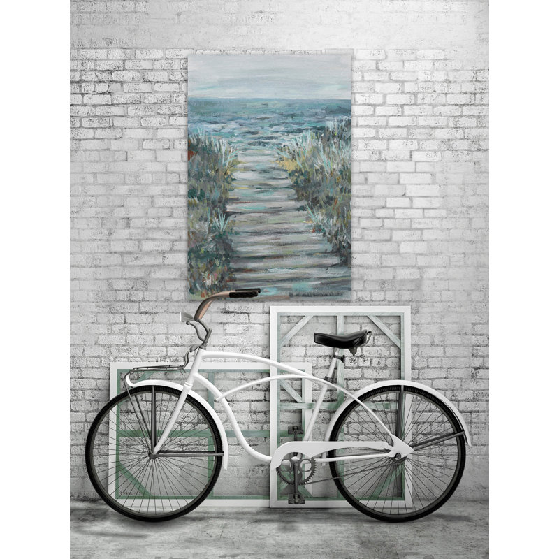 Way To The Sea - Wrapped Canvas Painting, 38cm H x 25cm W x 3.81cm D