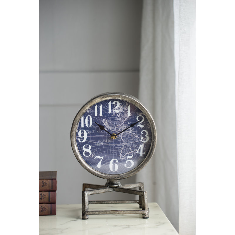 Horloge de table en métal