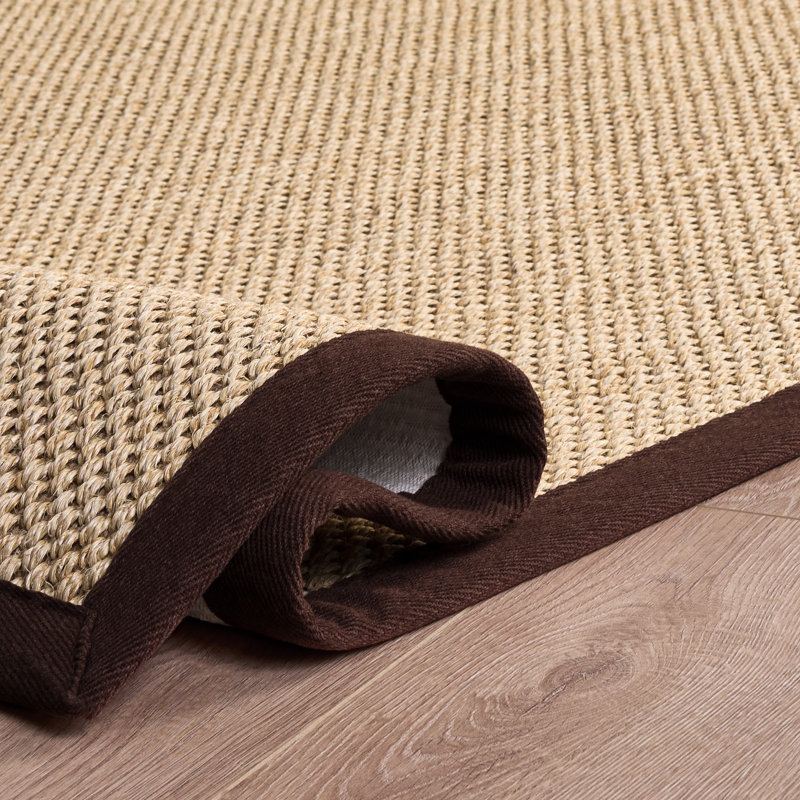 Hillsborough Solid Sisal Fiber Area Rug, Carré 8 pi