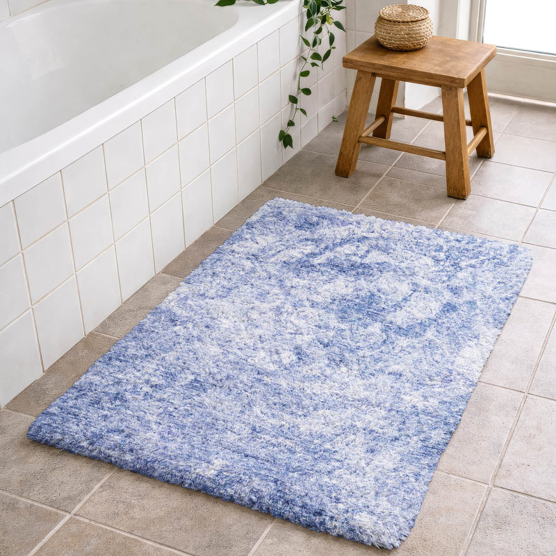 Premium Machine Washable Dream Shag ADS553 Abstract Rug, Blue, 2'6" x 3'10"