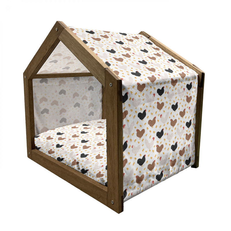 Niche pour chien en bois crème, H 25,59 po x l 29,53 po x P 21,65 po