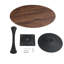 Table à manger TULIP, diamètre 106CM ROND, bois naturel, GOLEN LEG 1Pc par Ctn