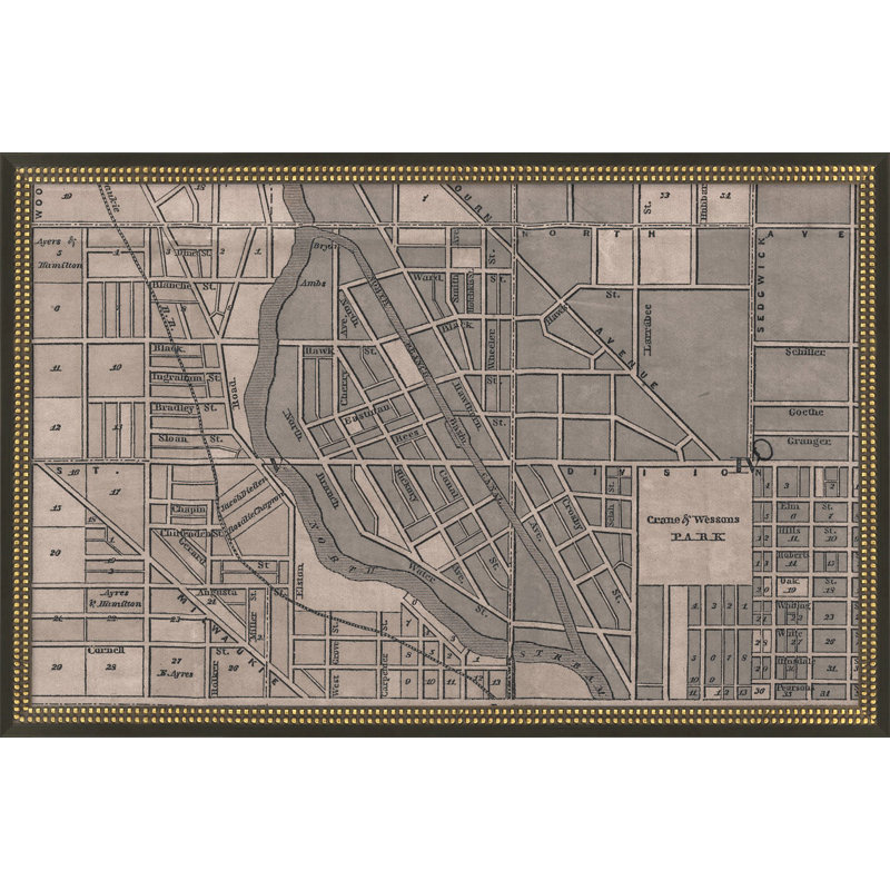 Chicago Vintage Grid Map B Wall Art & Signage by Thom Filicia