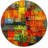 Modern Orange Red Woven Based Washable Rug-1064319081