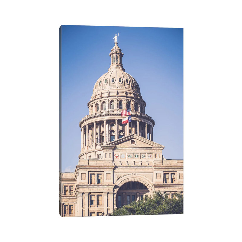 Texas State Capitol by Ann Hudec - Wrapped Canvas Print, 20.32 cm H x 30.48 cm W