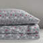 Drap-housse en flanelle 100% coton 4 pièces avec saut à ski gris, brossé pour une finition douce et lisse, matelas 12 po, grand lit 14 po de profondeur, 1 drap-housse plat, 2 taies d'oreiller,-122451527