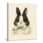 Mignon lapin de Pâques, salle de bain, impression murale, lapin se brossant les dents, peinture sur toile, image de Pâques, décoration murale pour la salle de bain des enfants, encadré de 8 po x 10 po