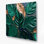«Botanical Abstract Leaf Textures», art mural en métal bleu