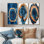 Glissade en bois d'une forêt Blue Lake I - Collection de décorations murales en bois