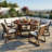 Durable Outdoor Patio Set For 6 - Spacious Round Table With Padded Chairs&Umbrella Hole For Outdoor Entertaining-1332381299